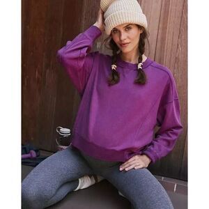 Free People Movement x HATCH Intercept‎ Pullover Maternity Sweatshirt Purple XS